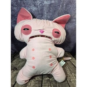 Fuggler XL Wrinkle McStinkles Pink Hairless Cat Plush Funny Ugly Monster 18 inch